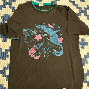 Vintage 90s The Little Mermaid Flounder Disney Cartoon T shirt Single Stitch XL